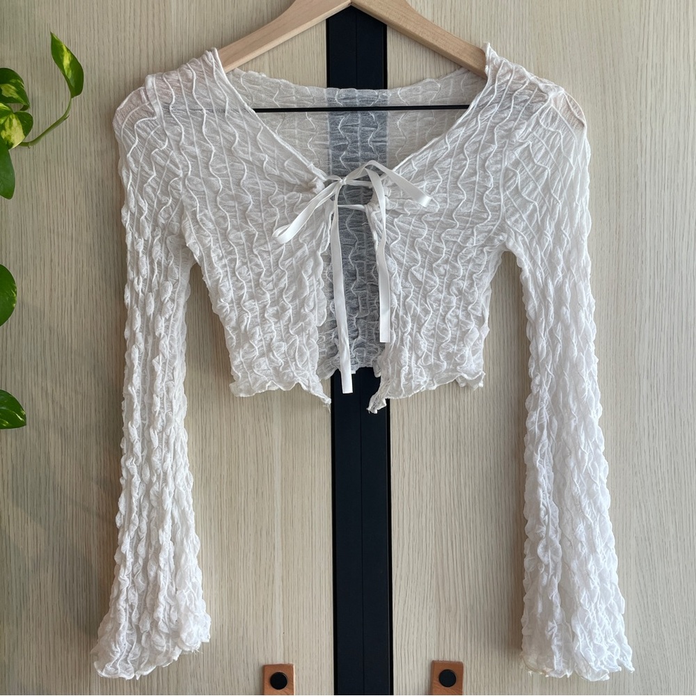 Vintage sheer long sleeve Top